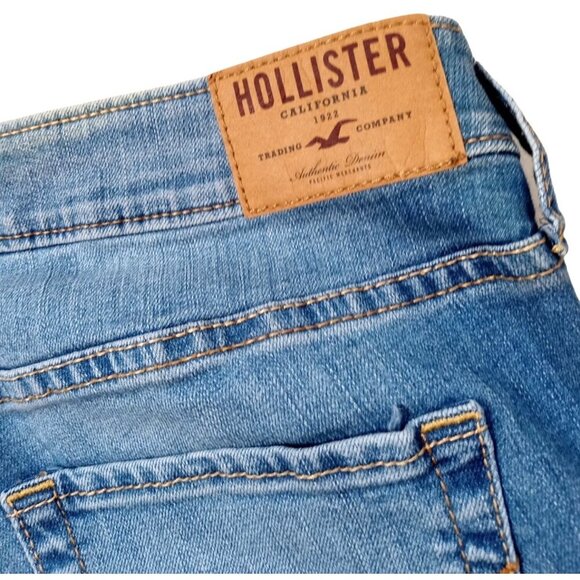 Hollister Super Skinny Women Size 3 Short Blue Distressed Jeans - Picture 7 of 7